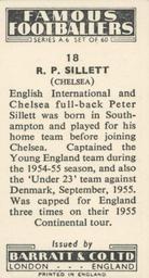 1958 Barratt & Co. Famous Footballers (A6) #18 Peter Sillett Back