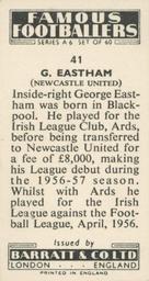 1958 Barratt & Co. Famous Footballers (A6) #41 George Eastham Back
