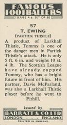 1958 Barratt & Co. Famous Footballers (A6) #57 Tommy Ewing Back