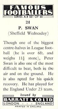 1961 Barratt & Co. Famous Footballers (A9) #24 Peter Swan Back