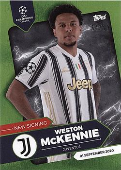 2020 Topps On-Demand Set 21: UEFA Champions League Summer Signings - Green #NNO Weston McKennie Front