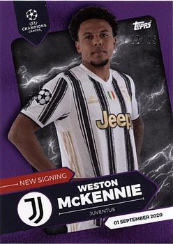 2020 Topps On-Demand Set 21: UEFA Champions League Summer Signings - Purple #NNO Weston McKennie Front