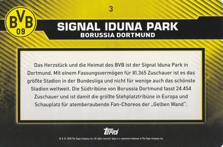2020-21 Topps BVB Team Set #3 Signal Iduna Park Back