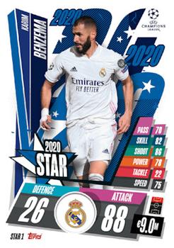 2020-21 Topps Match Attax UEFA Champions League & Europa League Festive - Star #STAR1 Karim Benzema Front