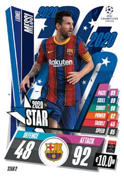 2020-21 Topps Match Attax UEFA Champions League & Europa League Festive - Star #STAR2 Lionel Messi Front