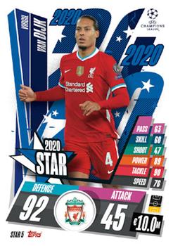 2020-21 Topps Match Attax UEFA Champions League & Europa League Festive - Star #STAR5 Virgil van Dijk Front