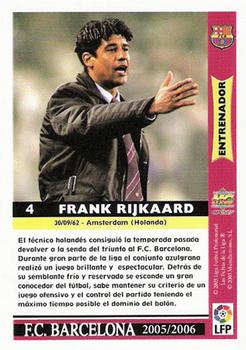 2005-06 Mundicromo Las Fichas de la Liga 2006 #4 Rijkaard Back