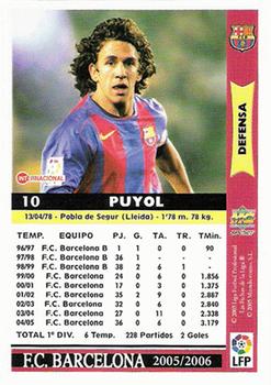 2005-06 Mundicromo Las Fichas de la Liga 2006 #10 Puyol Back