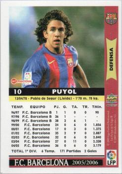 2005-06 Mundicromo Las Fichas de la Liga 2006 #10 Puyol Back
