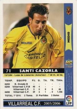 2005-06 Mundicromo Las Fichas de la Liga 2006 #71 Santi Cazorla Back