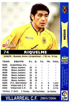 2005-06 Mundicromo Las Fichas de la Liga 2006 #74 Riquelme Back