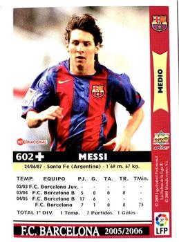 2005-06 Mundicromo Las Fichas de la Liga 2006 #602 Messi Back