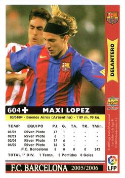 2005-06 Mundicromo Las Fichas de la Liga 2006 #604 Maxi Lopez Back