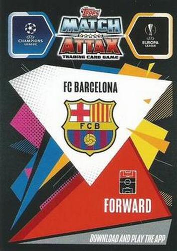 2020-21 Topps Match Attax UEFA Champions League - XL Over Sized #OS7 Lionel Messi Back