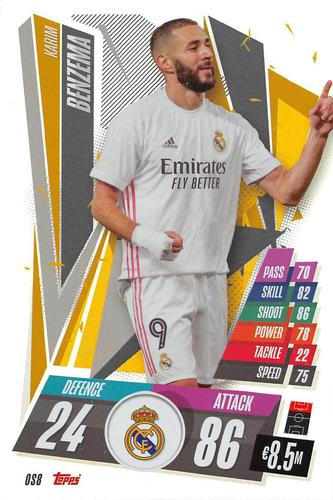 2020-21 Topps Match Attax UEFA Champions League - XL Over Sized #OS8 Karim Benzema Front