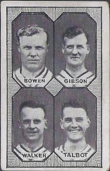 1930 Barratt & Co. Football Teams - 1st Division #NNO Teddy Bowen / Jimmy Gibson / Billy Walker / Alec Talbot Front