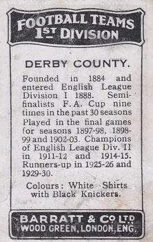 1930 Barratt & Co. Football Teams - 1st Division #NNO Harry Wilkes / Harry Bedford / Johnny McIntyre / Thomas Davison Back