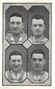 1930 Barratt & Co. Football Teams - 1st Division #NNO Tom Wilson / Harry Davies / Bob Kelly / Harry Raw Front