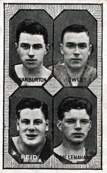 1930 Barratt & Co. Football Teams - 1st Division #NNO Arthur Warburton / Harry Rowley / Tommy Reid / Hugh McLenahan Front