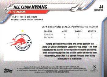 2019-20 Topps Chrome UEFA Champions League - Refractor #44 Hee Chan Hwang Back