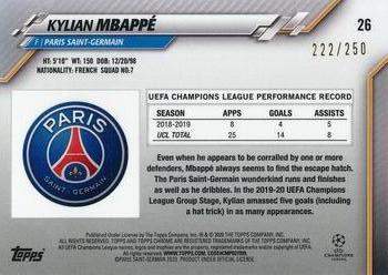 2019-20 Topps Chrome UEFA Champions League - Purple #26 Kylian Mbappé Back