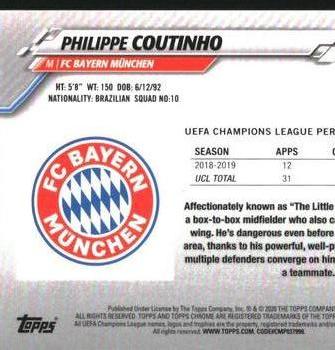 2019-20 Topps Chrome UEFA Champions League - Purple Carbon Fiber #13 Philippe Coutinho Back
