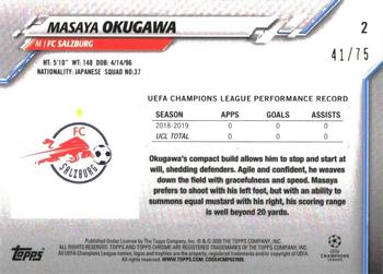 2019-20 Topps Chrome UEFA Champions League - Blue Wave #2 Masaya Okugawa Back