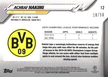 2019-20 Topps Chrome UEFA Champions League - Gold #12 Achraf Hakimi Back