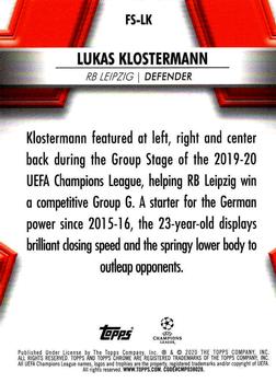 2019-20 Topps Chrome UEFA Champions League - Future Stars #FS-LK Lukas Klostermann Back