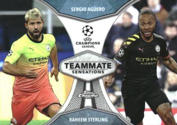 2019-20 Topps Chrome UEFA Champions League - Teammate Sensations #TS-AS Sergio Agüero / Raheem Sterling Front