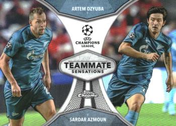 2019-20 Topps Chrome UEFA Champions League - Teammate Sensations #TS-DA Artem Dzyuba / Sardar Azmoun Front