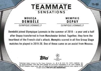 2019-20 Topps Chrome UEFA Champions League - Teammate Sensations #TS-DD Moussa Dembélé / Memphis Depay Back