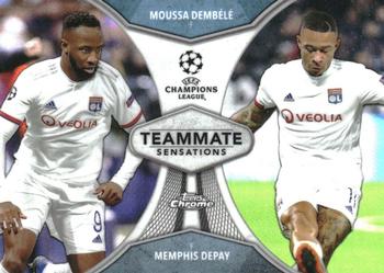 2019-20 Topps Chrome UEFA Champions League - Teammate Sensations #TS-DD Moussa Dembélé / Memphis Depay Front
