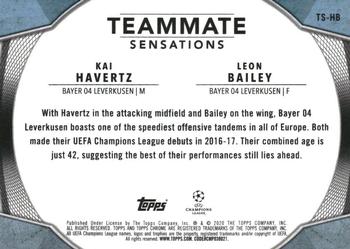 2019-20 Topps Chrome UEFA Champions League - Teammate Sensations #TS-HB Kai Havertz / Leon Bailey Back