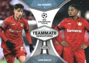 2019-20 Topps Chrome UEFA Champions League - Teammate Sensations #TS-HB Kai Havertz / Leon Bailey Front