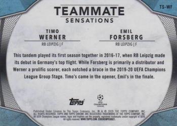 2019-20 Topps Chrome UEFA Champions League - Teammate Sensations #TS-WF Timo Werner / Emil Forsberg Back