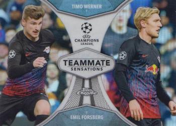 2019-20 Topps Chrome UEFA Champions League - Teammate Sensations #TS-WF Timo Werner / Emil Forsberg Front
