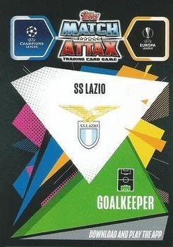 2020-21 Topps Match Attax UEFA Champions League - Italian Edition #LAZ4 Thomas Strakosha Back