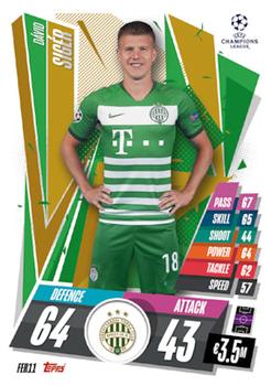 2020-21 Topps Match Attax UEFA Champions League - Hungarian Edition #FER11 David Siger Front