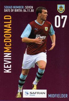 2010-11 Burnley F.C. Clarets #7 Kevin McDonald Front