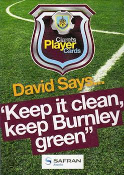 2010-11 Burnley F.C. Clarets #15 David Edgar Back