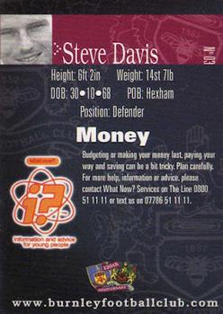 2002-03 Burnley F.C. Clarets #3 Steve Davis Back
