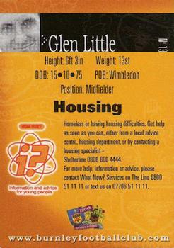 2002-03 Burnley F.C. Clarets #13 Glen Little Back
