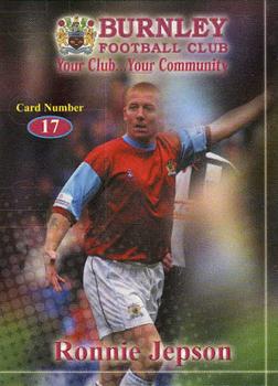 2000-01 Burnley F.C. Clarets #17 Ronnie Jepson Front