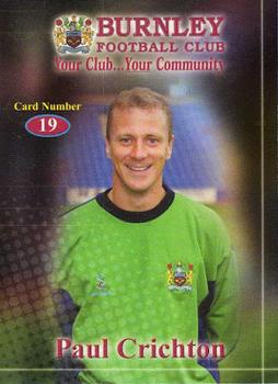 2000-01 Burnley F.C. Clarets #19 Paul Crichton Front
