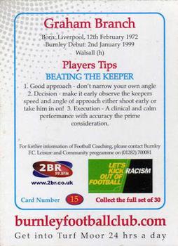 2001-02 Burnley F.C. #15 Graham Branch Back