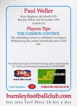2001-02 Burnley F.C. #18 Paul Weller Back