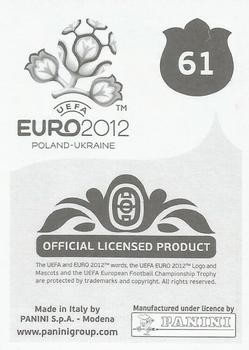 2012 Panini UEFA Euro 2012 Stickers - German #61 Grzegorz Wojtkowiak Back