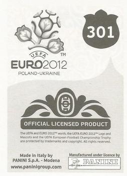 2012 Panini UEFA Euro 2012 Stickers - German #301 Juan Mata Back