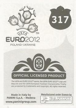 2012 Panini UEFA Euro 2012 Stickers - German #317 Morgan De Sanctis Back